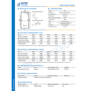 Сонячна панель Inter Energy IE182x182:M:78:MH:600W(2)